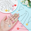 Daisy Flower Opaque Resin Cup Pendant Decorations HJEW-AB00521-3