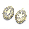 Brass Locket Pendants X-KK-F717-08AB-NR-2