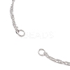 2Pcs 2 Colors 304 Stainless Steel Singapore Chain Bracelet Making AJEW-JB01345-3