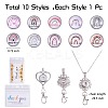 DIY Interchangable Pendant ID Card Holder Necklace Making Kit DIY-SZ0009-83B-2