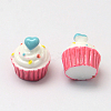 Heart with Cake Resin Cabochons CRES-R183-04B-2