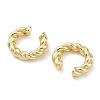 Twist Ring Rack Plating Brass Cuff Earrings for Women Men EJEW-K245-10G-2