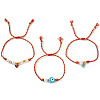 3Pcs Handmade Brass Enamel Charm Bracelets OI2276-11-1