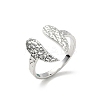 304 Stainless Steel Wing Open Cuff Rings for Women LS-RJEW-A086-05P-2