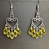 Vintage Heart with Teardrop Alloy Chandelier Earrings RJ4160-2