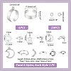 DIY Charms Cuff Ring Making Kit DIY-UN0004-86-4