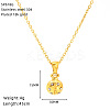 304 Stainless Steel Crystal Rhinestone Pendant Necklaces for Women WG07512-07-1
