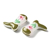 Painted Glass Beads Enamel Beads X1-BLOW-D300-01G-2