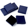 5Pcs Rhombus Textured Cardboard Jewelry Packing Boxes with Sponge Inside CBOX-TA0001-18C-2