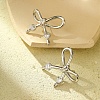 304 Stainless Steel Micro Pave Clear Cubic Zirconia Stud Earrings for Women EJEW-U023-05P-1