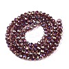 Electroplate Glass Beads Strands EGLA-A044-T4mm-B13-3