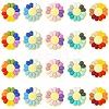 20Pcs 5 Colors Flower Food Grade Eco-Friendly Silicone Focal Beads SIL-CJ0002-28-1