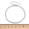 201 Stainless Steel Oval Link Chain Bracelets for Women LS-BJEW-G767-01F-P-5