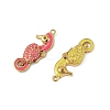 304 Stainless Steel Enamel Pendants STAS-P396-21G-M-2