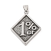 304 Stainless Steel Big Pendants STAS-S122-05AS-1