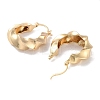 Brass Twist Rope Hoop Earrings for Women EJEW-M239-11G-2