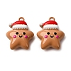 Christmas Themes Baking Paint Alloy Pendants LS-FIND-G097-02E-1
