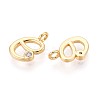 Brass Micro Pave Cubic Zirconia Charms KK-N263-97G-E-2