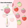 12Pcs 3 Colors Light Gold Plated Alloy Enamel Pendants FIND-FS0002-82-4