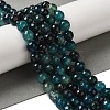Dyed & Heated Natural Dragon Veins Agate Beads Strands G-P539-A01-28-2