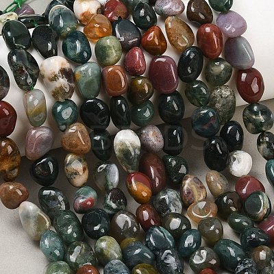 Natural Indian Agate Beads Strands G-K395-B12-02-1