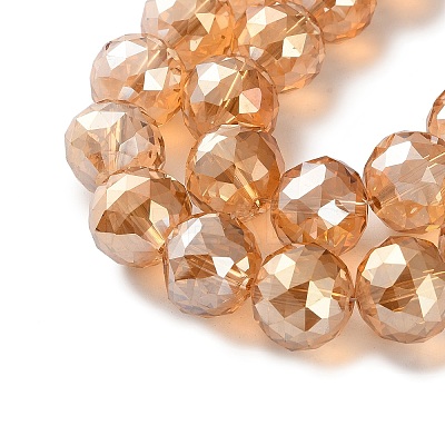 Transparent Electroplate Glass Beads Strands EGLA-N002-34H-F01-1