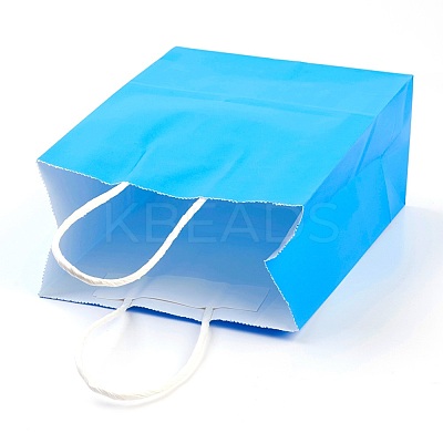 Pure Color Kraft Paper Bags AJEW-G020-D-01-1
