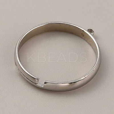 Adjustable 304 Stainless Steel Finger Ring Settings STAS-WH0033-11A-P-1