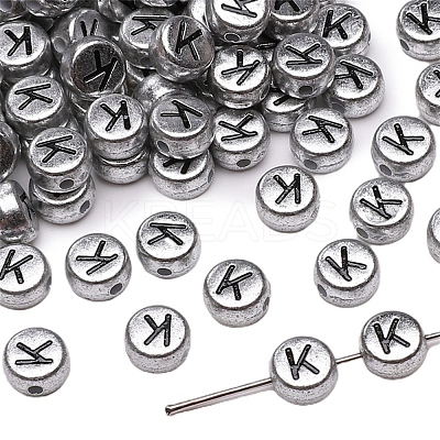 50Pcs Silver Plating Acrylic Beads PW-WG2E8AD-16-1