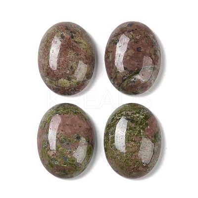 Natural Unakite Cabochons G-B080-01A-14-1