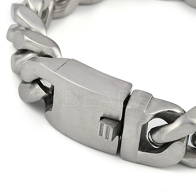 304 Stainless Steel Cuban Link Chain Bracelets for Men BJEW-B102-06P-1