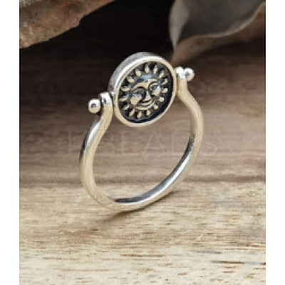 Zinc Alloy Finger Two Sided Rotatable Finger Rings FS-WG6AB10-01-1