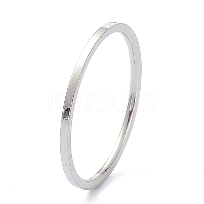 Non-Tarnish 1mm Polished Plain Dome Finger Ring for Girl Women RJEW-C012-02A-P-1