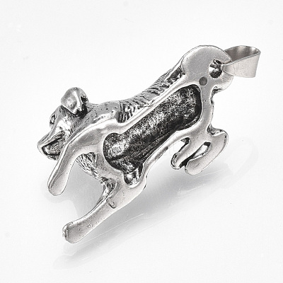 Tibetan Style Alloy Puppy Pendants PALLOY-S178-09-1