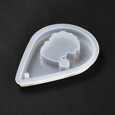 DIY Christmas Santa Claus Pendant Silicone Statue Molds DIY-G056-A04-1
