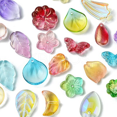 80Pcs 8 Colors Electroplate Transparent Glass Beads EGLA-FS0001-39-1