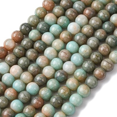 Ombre Effect Dyed Glass Beads Strands GLAA-T031-01O-12-1