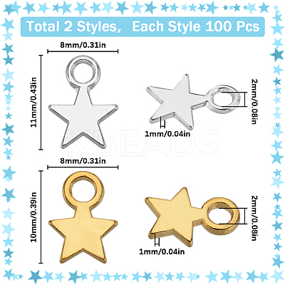 200Pcs 2 Styles Tibetan Style Alloy Charms FIND-SC0007-64-1