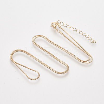 Brass Square Snake Chain Necklace Making MAK-T006-10B-KC-1