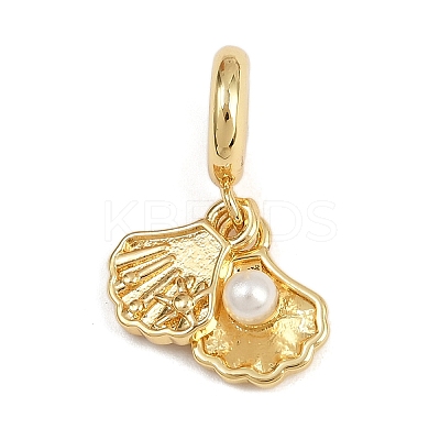 Brass European Dangle Charms KK-N271-35G-1