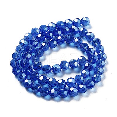Electroplate Transparent Glass Beads Strands EGLA-A035-T10mm-A21-1