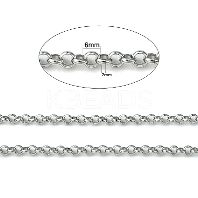 Tarnish Resistant 304 Stainless Steel Rolo Chains STAS-M032-42P-5.7mm-1