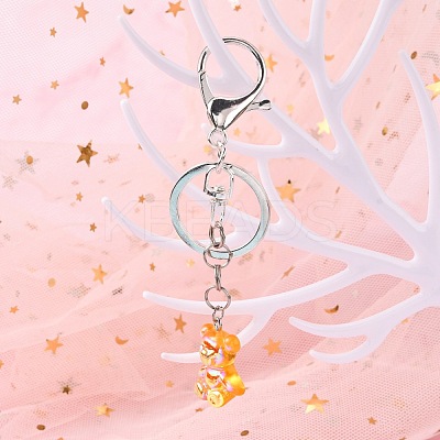 Iron Alloy Lobster Claw Clasp Keychain KEYC-D016-S-1