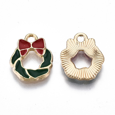 Eco-Friendly Alloy Enamel Pendants ENAM-Q437-072-NR-1