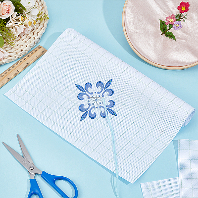Cotton Cross-Stitch Fabrics DIY-WH0622-379A-1