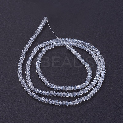 Electroplate Glass Beads Strands X-GLAA-F076-FR14-1