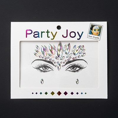 Acrylic Face Gems Stickers MRMJ-F014-01-1