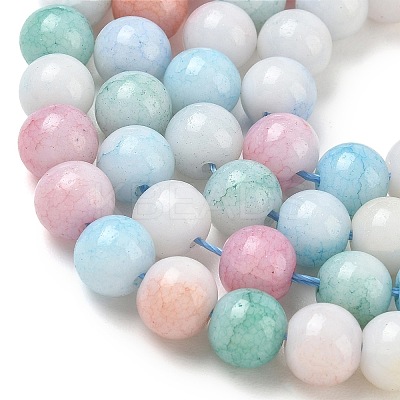 Ombre Effect Dyed Glass Beads Strands GLAA-T031-01O-06-1
