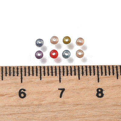 Baking Paint Imitation Jade Glass Seed Beads GLAA-P073-01B-1