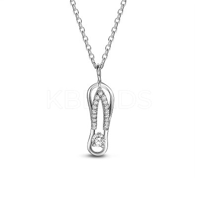 Sweet Girls Rhodium Plated 925 Sterling Silver Pendant Necklaces JN330A-1
